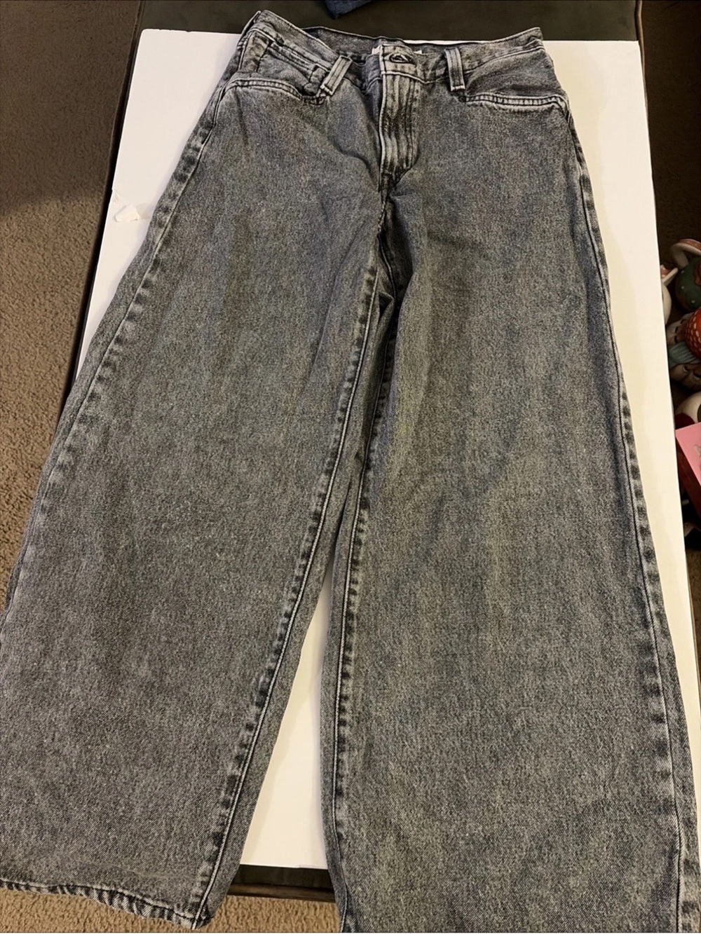 Levi's Wide-Leg Flare Jeans in Washed Gray 94